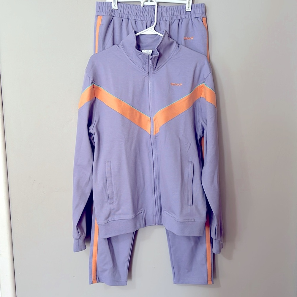 Lavender/Peach Track Suit - 2pc - Mens M